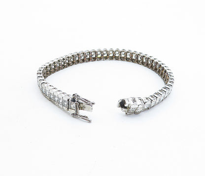 KOREA 925 Sterling Silver  Sparkling Cubic Zirconia Tennis Bracelet  BT2180