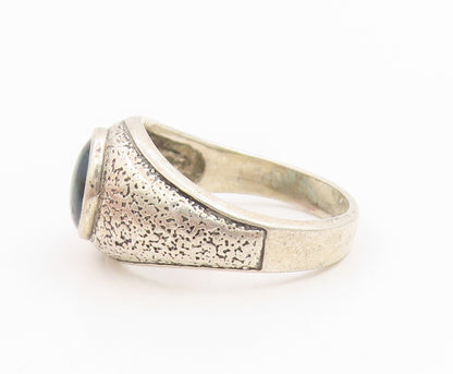 925 Sterling Silver Vintage Ring WHEELER Round Eilat Stone Band  Sz 10  RG34860