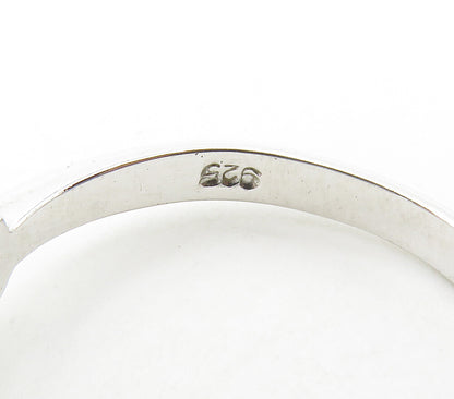 925 Sterling Silver  Sparkling Cubic Zirconia Smooth Band Ring Sz 8  RG16491