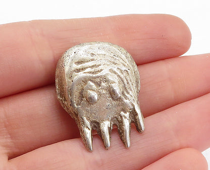 925 Sterling Silver  Vintage Antique Sculpted Abstract Slide Pendant  PT4086