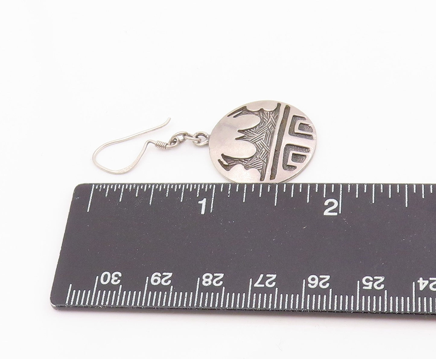 925 Sterling Silver Vintage Earrings Modernist Motif Single Pieces  EG14311