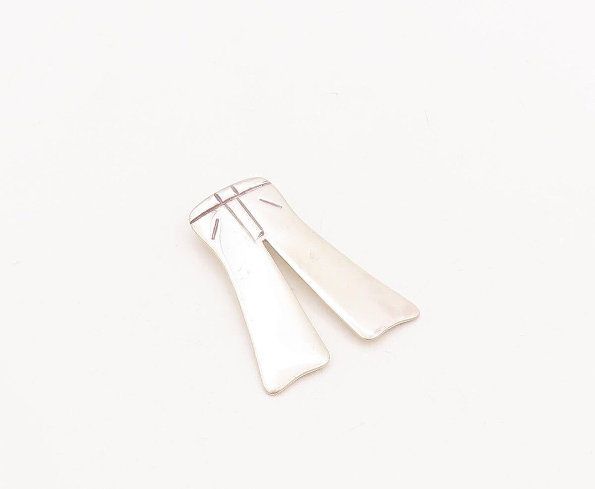 925 Sterling Silver Vintage Pendant Solid Carved Pants PT23478