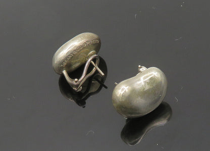 TIFFANY & CO. 925 Sterling Silver  Vintage Bean Shaped Drop Earrings  EG10091