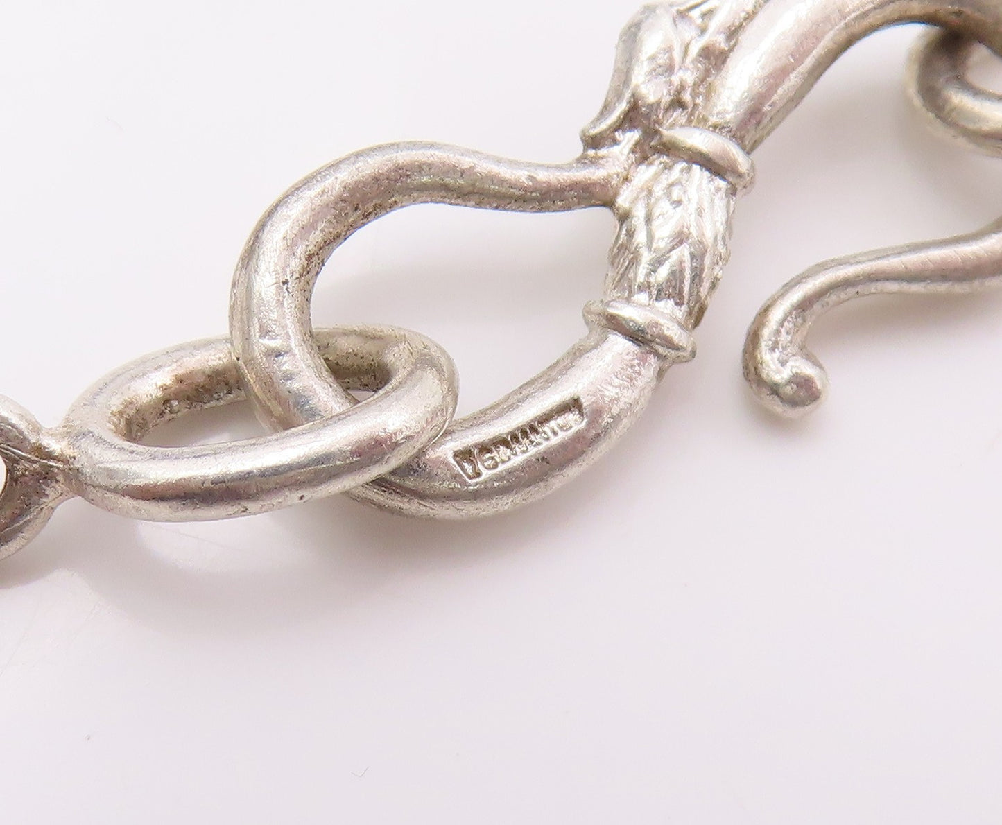 925 Sterling Silver Vintage Necklace Multi Tone Sea Shell Cluster Chain  NE4818