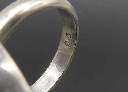 925 Sterling Silver Vintage Cabochon Cut Amber Cocktail Ring  Sz 6  RG22150