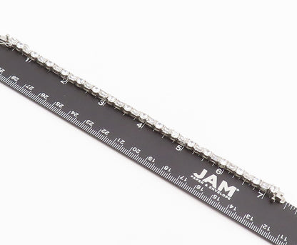 925 Sterling Silver  Vintage Delicate Cubic Zirconia Tennis Bracelet  BT10122