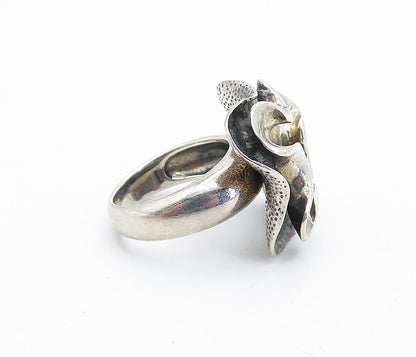SILPADA 925 Silver  Vintage Dark Tone Sculpted Cocktail Ring Sz 8  RG7046