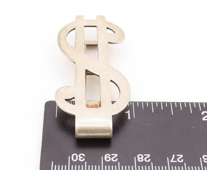 925 Sterling Silver Vintage Money Clip Solid Cutout US Dollar Symbol  TR3872