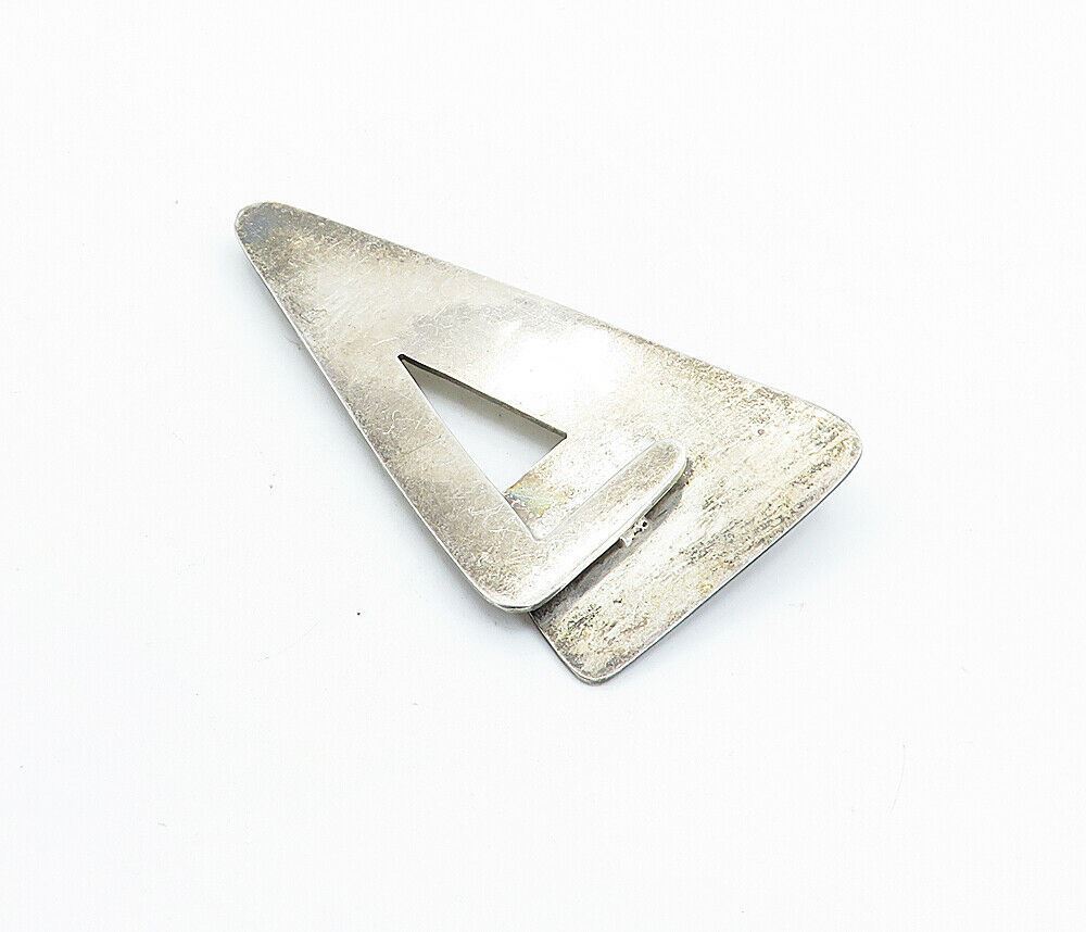 MEXICO 925 Sterling Silver  Vintage Modernist Designed Brooch Pin  BP2388