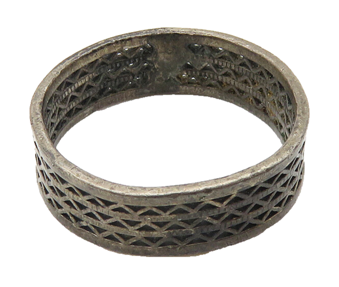 925 Sterling Silver  Vintage Oxidized Petite Round Band Ring Sz 6  RG10227