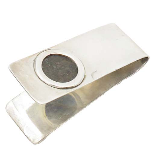 925 Sterling Silver  Vintage Antique United States Penny Money Clip  TR2401