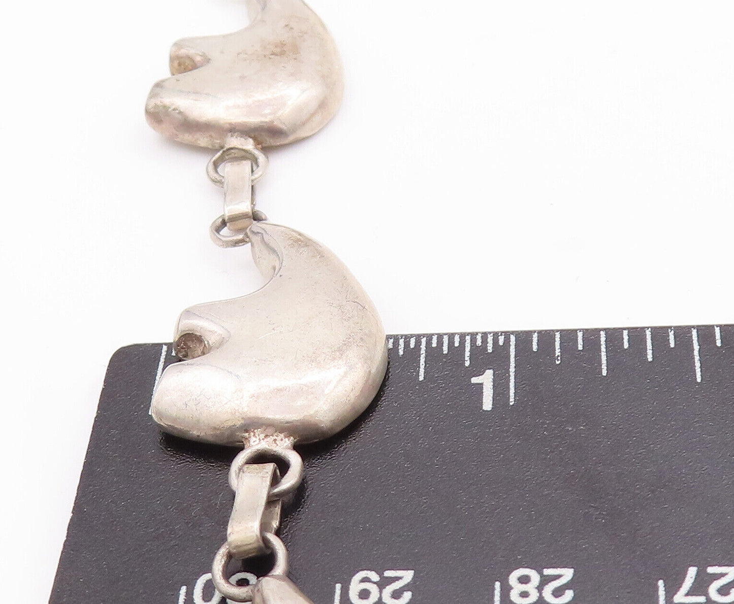 925 Sterling Silver Vintage Bracelet NAVAJO Solid Cutout Animal  BT10653