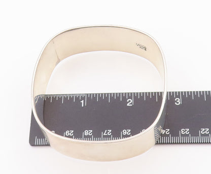 925 Sterling Silver Vintage Bracelet VERSANI Minimalist Square Bangle  BT10454