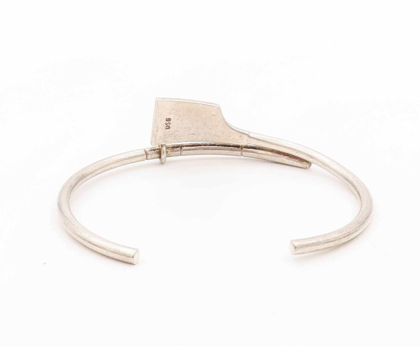925 Sterling Silver Vintage Bracelet Solid Gardening Tool Cutout Cuff  BT10786
