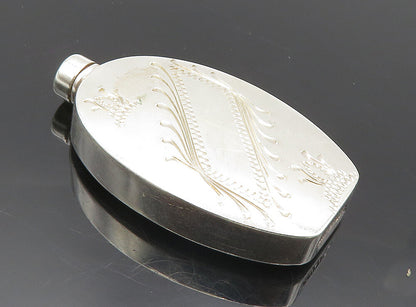 MEXICO 925 Sterling Silver  Vintage Shiny Etched Perfume Bottle (OPENS) TR1555
