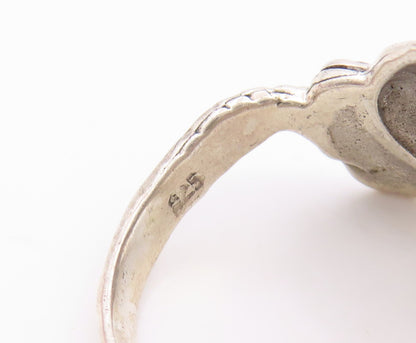 925 Sterling Silver Vintage Ring Etched Mythical Dragon Band  Sz 10  RG35903