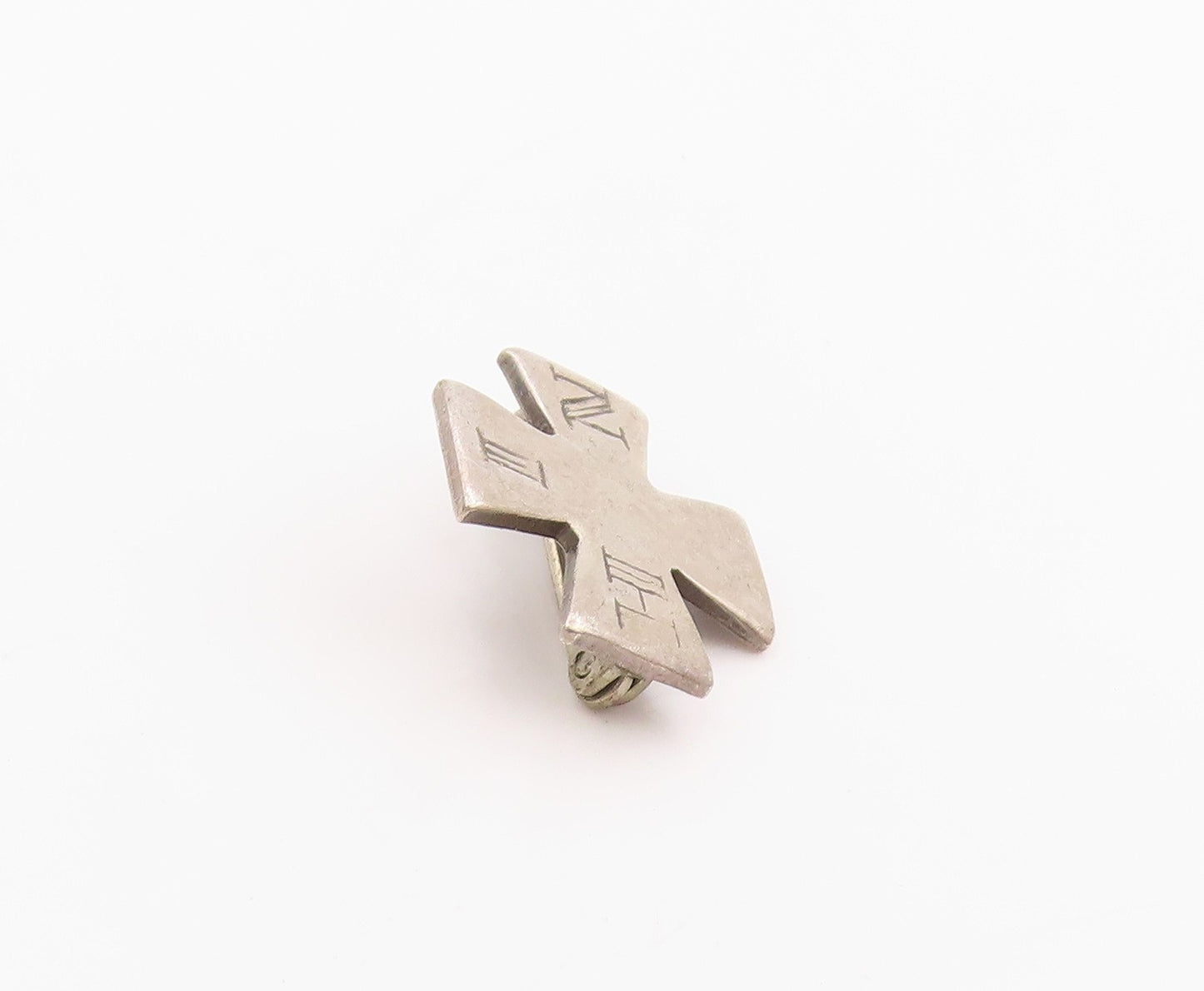 925 Sterling Silver Vintage Brooch 1886 Seal Maltese Cross IHS Charm Pin BP11824