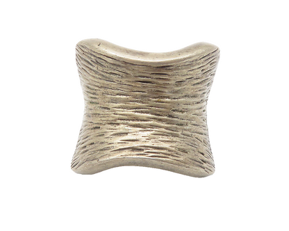925 Sterling Silver  Vintage Dark Tone Etched Concave Band Ring Sz 8  RG10597