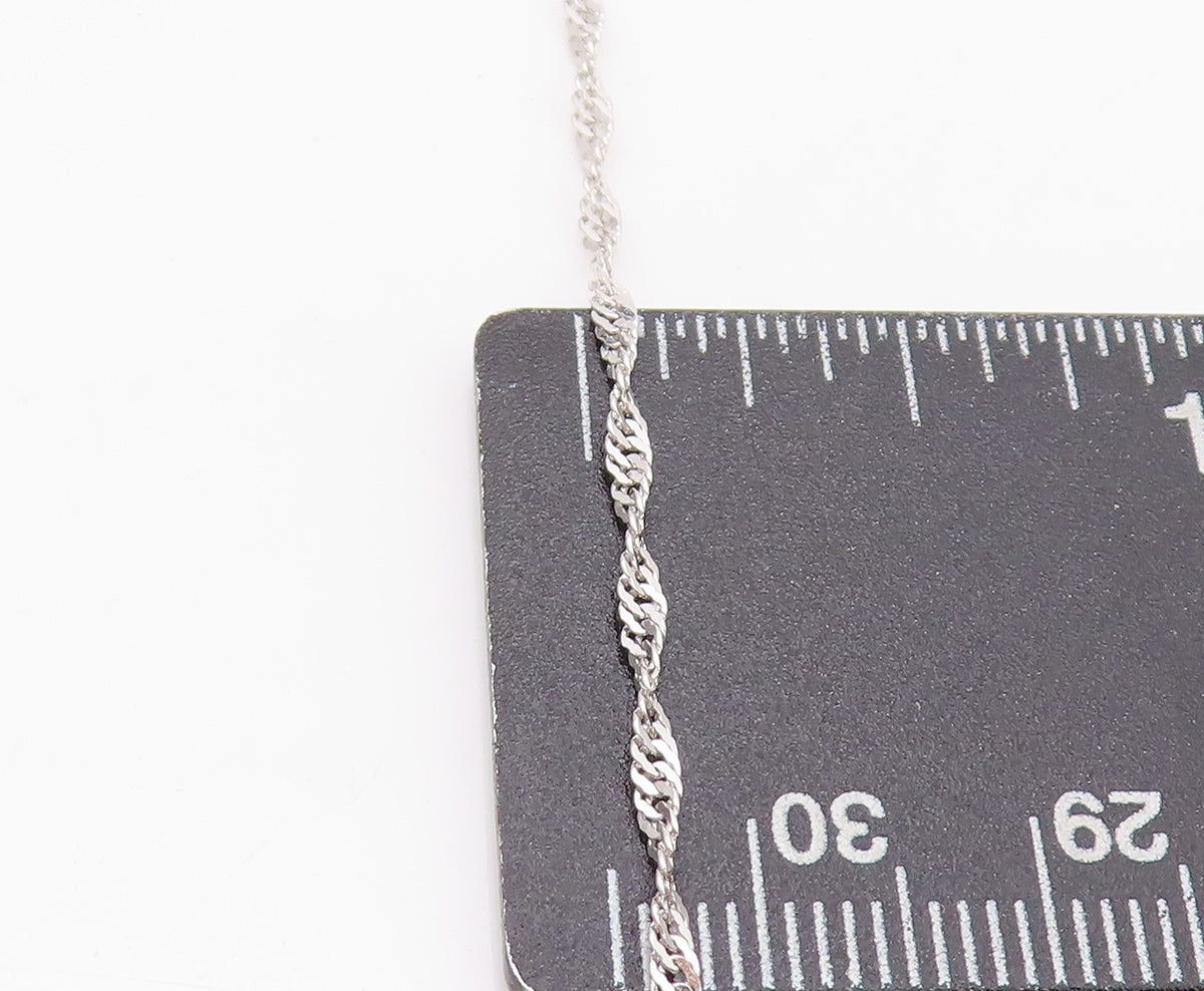 925 Sterling Silver Vintage Necklace Designer Cat's Eye & CZ Dragonfly  NE4521