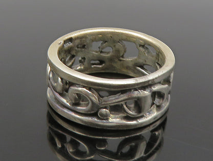 925 Sterling Silver  Vintage Vine Swirl Eternity Band Ring Sz 8.5  RG24416