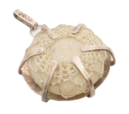925 Sterling Silver Vintage Pendant EUROPEAN Antique Croatia Marble  PT23545
