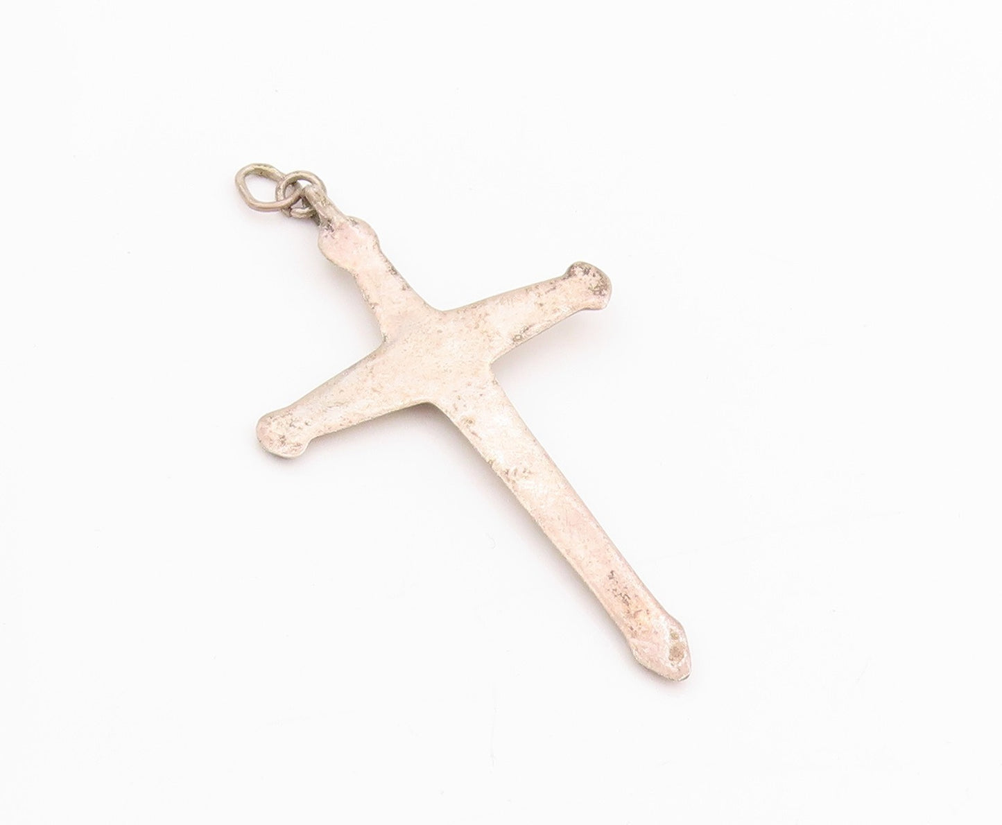 925 Sterling Silver Vintage Pendant Minimalist Antique Religious Cross  PT24489