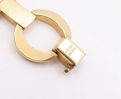 925 Sterling Silver Vintage Bracelet Gold Plated MILOR Geometric Link  BT11964