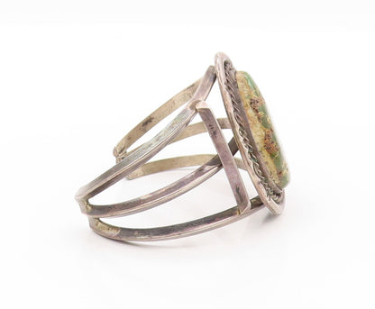 925 Sterling Silver Vintage Bracelet NAVAJO ZUNI Royston Turquoise  BT11032