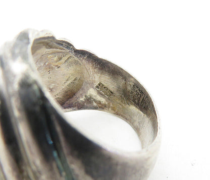 925 Sterling Silver  Vintage Cubic Zirconia Cocktail Ring Sz 5.5  RG7257