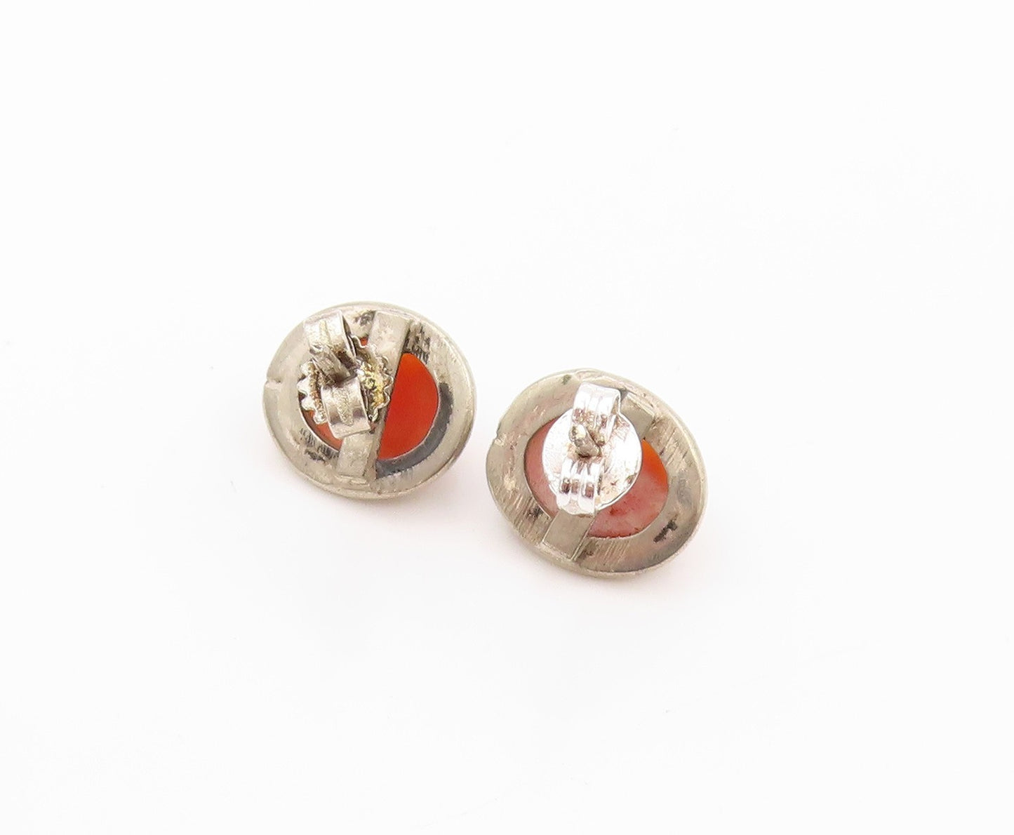 925 Sterling Silver Vintage Earrings Minimalist Mini Cameo Studs  EG13555
