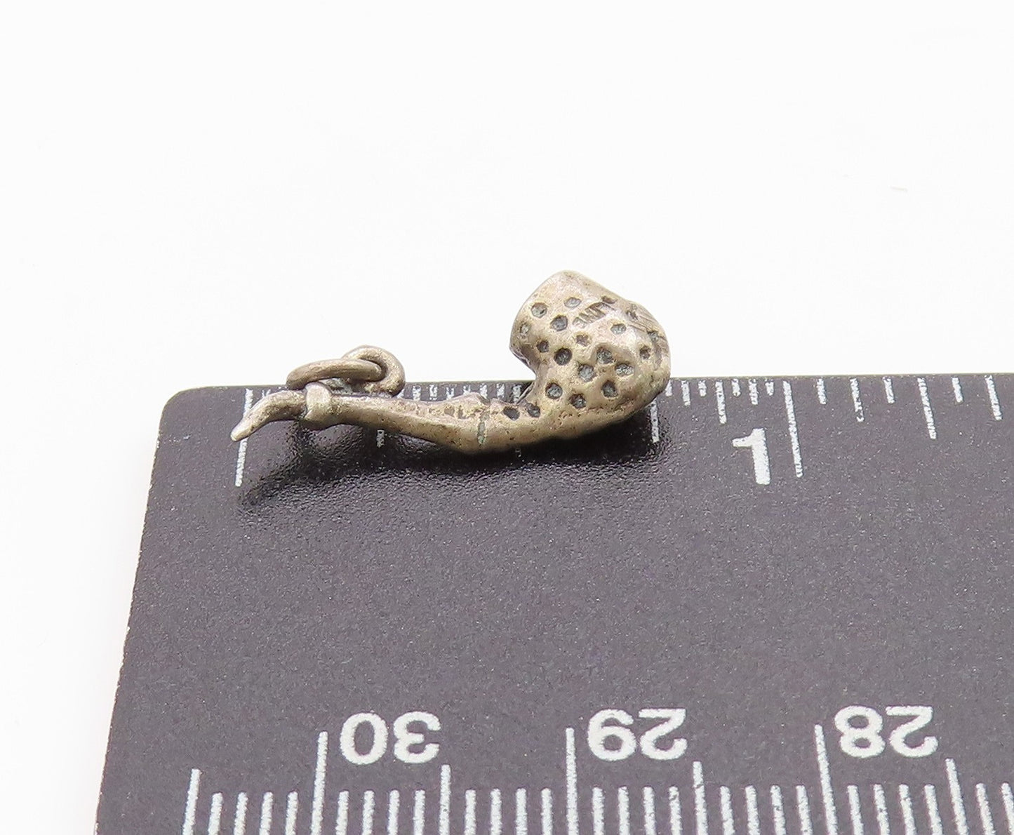 925 Sterling Silver Vintage Pendant Etched Dotted Piper Smoking Charm  PT24807