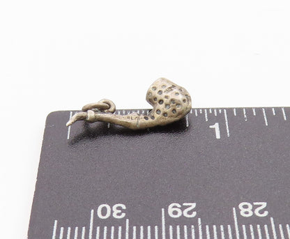 925 Sterling Silver Vintage Pendant Etched Dotted Piper Smoking Charm  PT24807