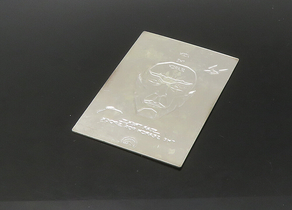925 Sterling Silver Vintage Solid Star Trek 1982 Collection Card  TR3081