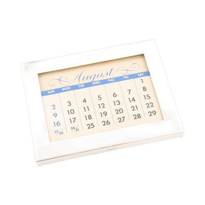 925 Sterling Silver Vintage Calendar TIFFANY & CO. Antique Framed Manual  TR3903