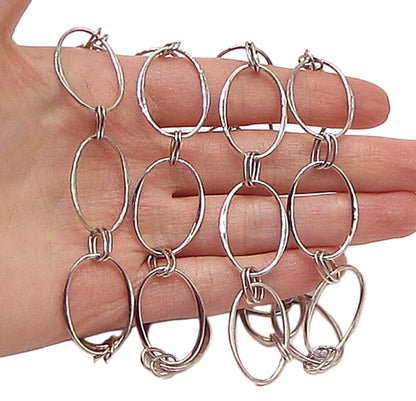 RLM STUDIO 925 Sterling Silver  Vintage Large Links Chain Necklace  PT2474