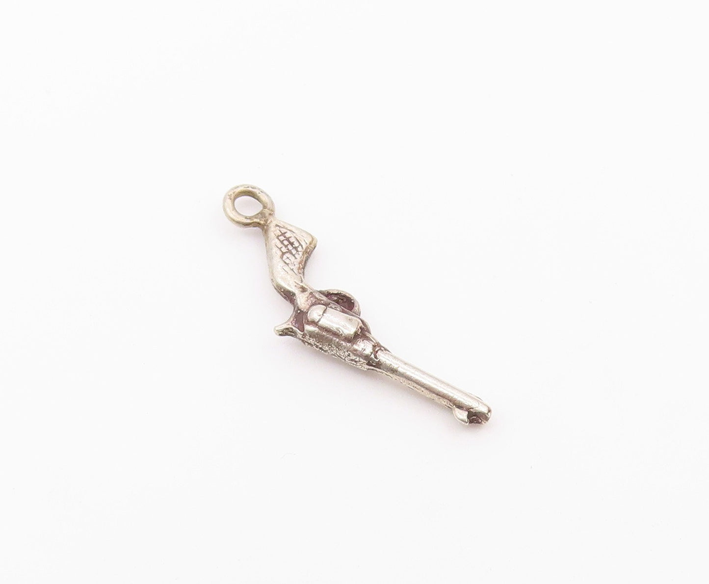 925 Sterling Silver  Vintage Trendy Pistol Gun Charm Pendant  PT20814