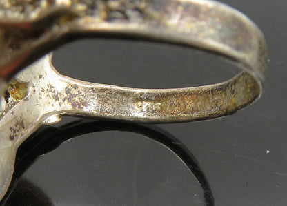 925 Sterling Silver  Vintage Rustic Letter Y Initial Band Ring Sz 7  RG21968