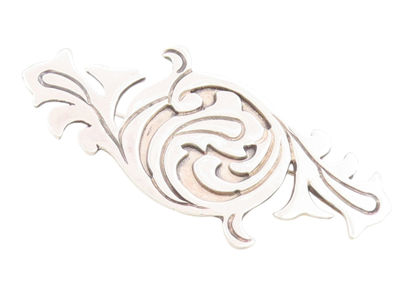 925 Sterling Silver Vintage Brooch JOSE ANTON MEXICO Scrollwork Pin  BP12485