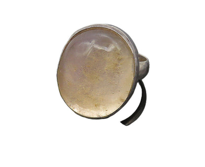 925 Sterling Silver  Vintage Cabochon Cut Topaz Cocktail Ring Sz 6  RG10743