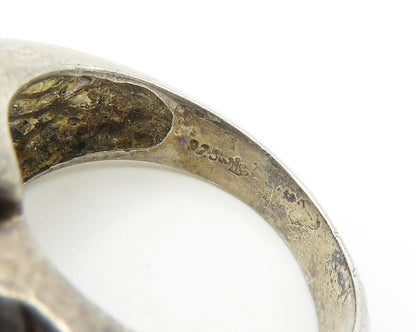 925 Silver & 14K GOLD  Vintage 2 Tone Twist Graduated Band Ring Sz 8  RG17904