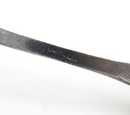925 Sterling Silver  Vintage Oxidized Floral Leaf Spoon Brooch Pin  BP5815