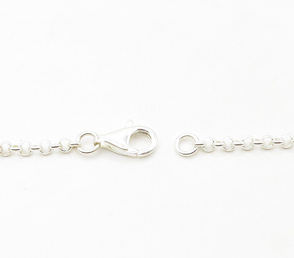 RLM STUDIO 925 Sterling Silver Shiny Hammered Link Chain Necklace  NE2684