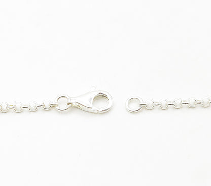 RLM STUDIO 925 Sterling Silver Shiny Hammered Link Chain Necklace  NE2684