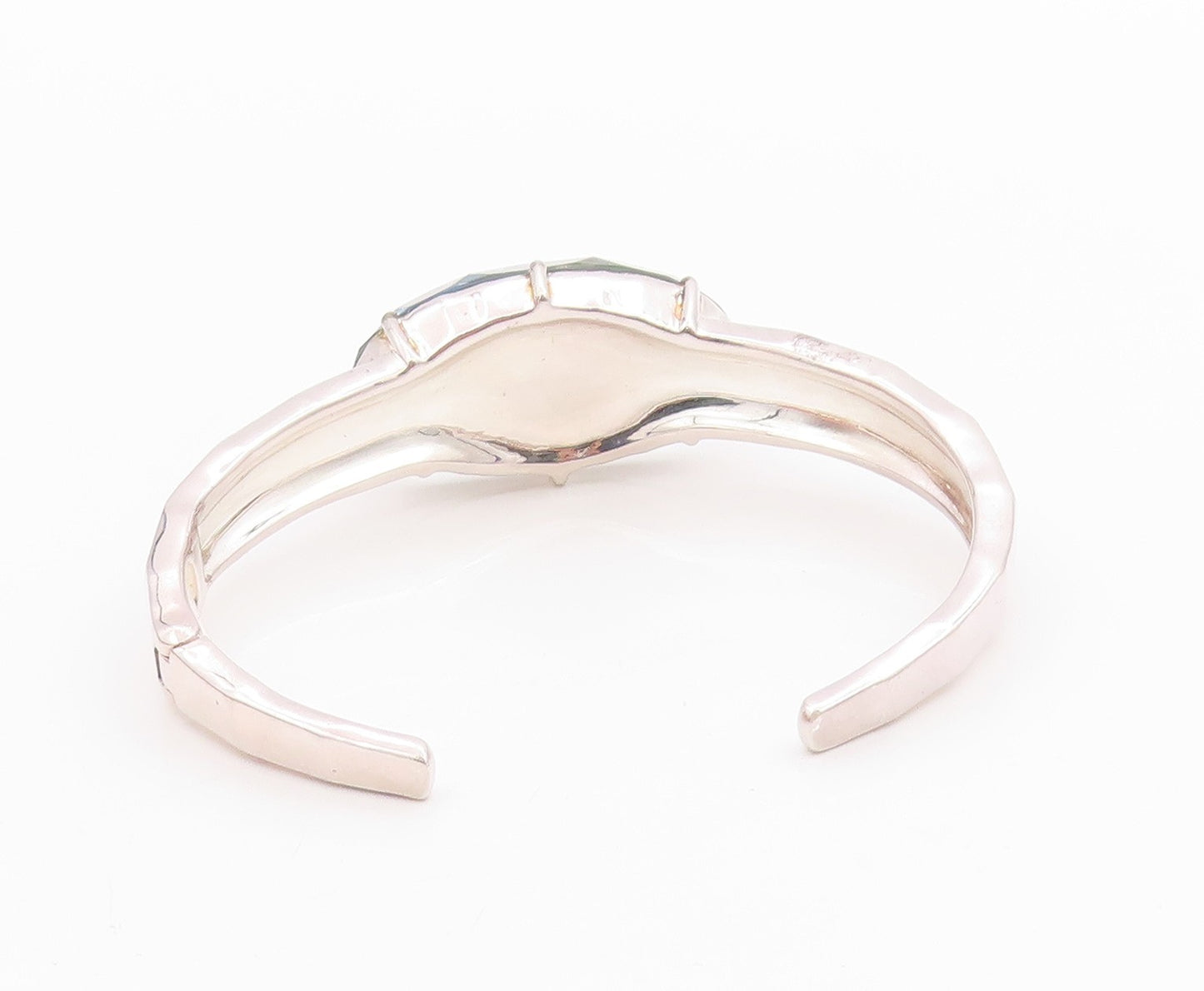 10k Gold 925 Sterling Silver Vintage Bracelet OPPOLITA Gemstone Cuff  BT11338