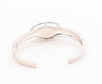 10k Gold 925 Sterling Silver Vintage Bracelet OPPOLITA Gemstone Cuff  BT11338