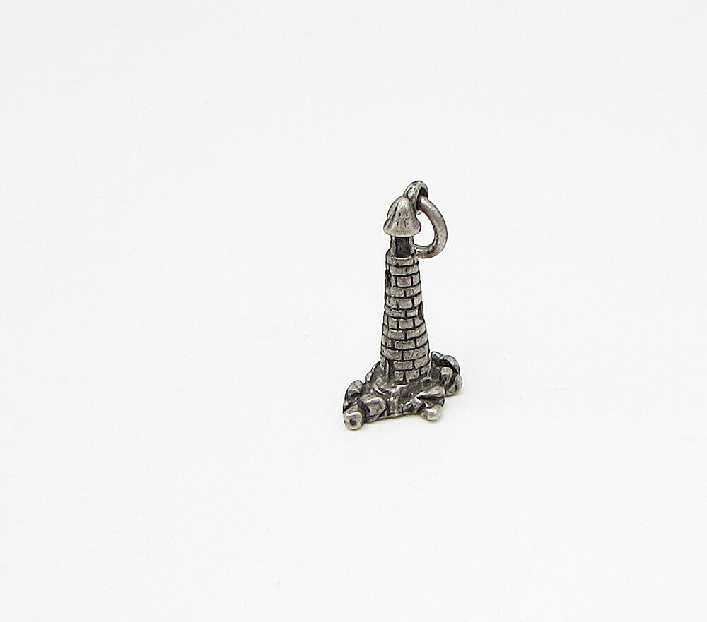 925 Sterling Silver  Vintage Light House Charm Pendant  PT2208