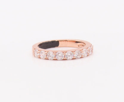 925 Sterling Silver Vintage Ring Rose Gold Plated Round CZ Inlay  Sz 7  RG29318
