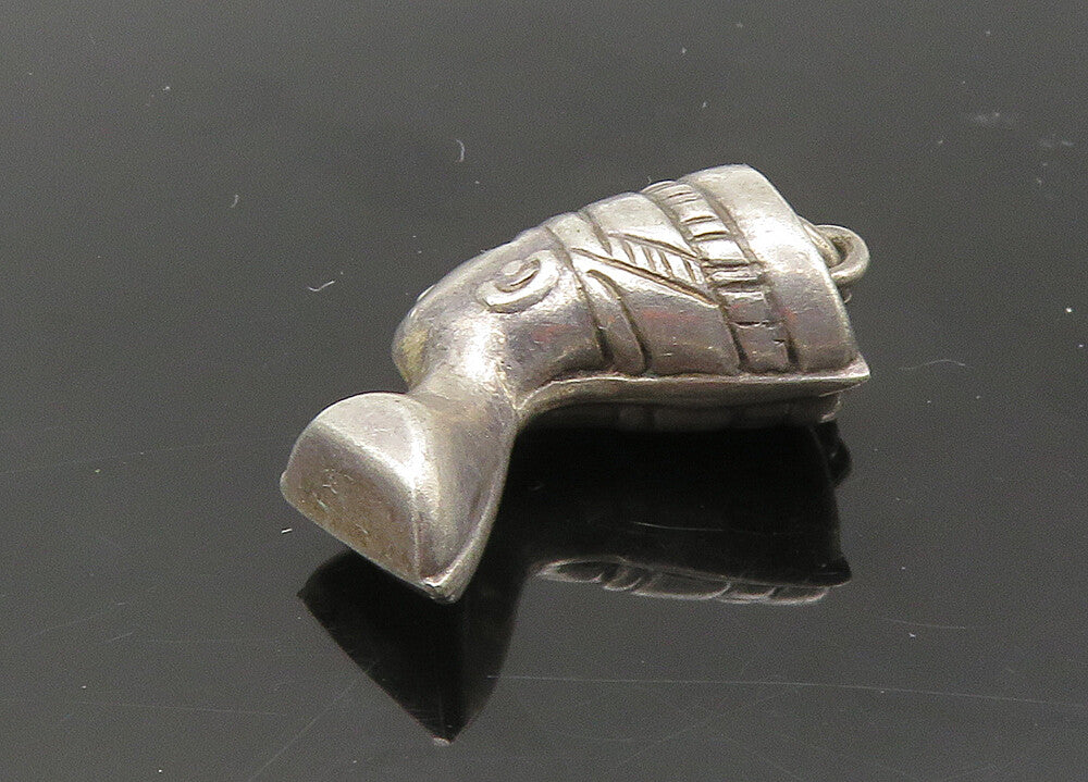 925 Sterling Silver  Vintage Egyptian Queen Nefertiti Hollow Pendant  PT17199