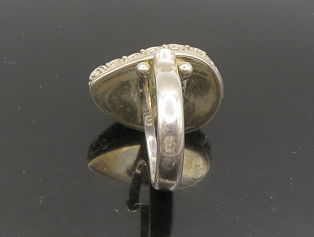 SAJEN 925 Silver  Vintage Pear Shaped Purple Druzy Swirl Ring Sz 6.5  RG24282