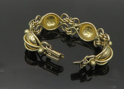NAPIER 925 Sterling Silver  Vintage Rare Modernist Chain Bracelet  BT8421